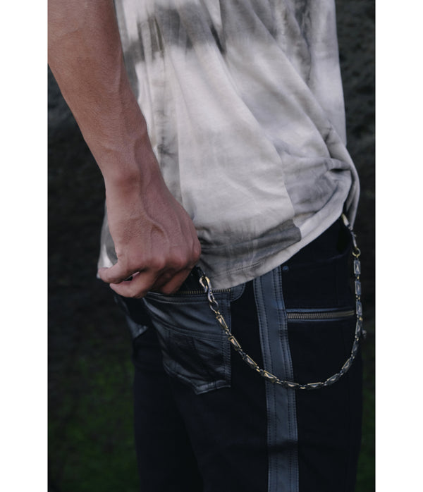 Dark Star Wallet with brass chain