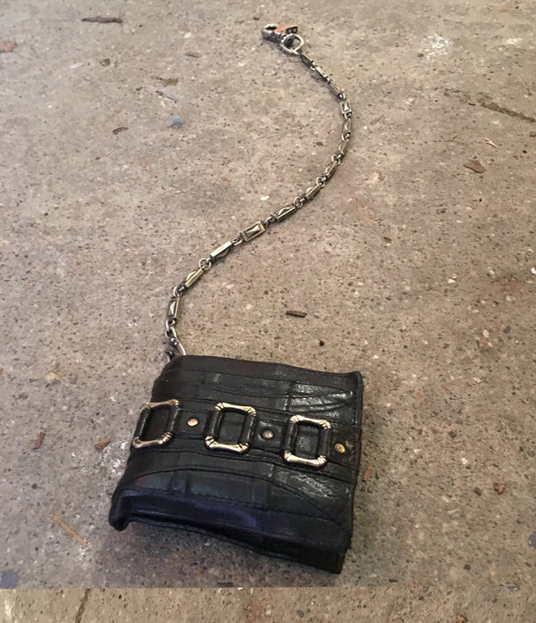 Dark Star Wallet with brass chain