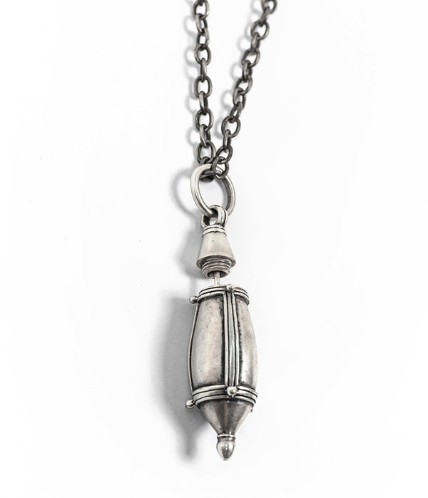 large lantern pendant / sterling silver chain
