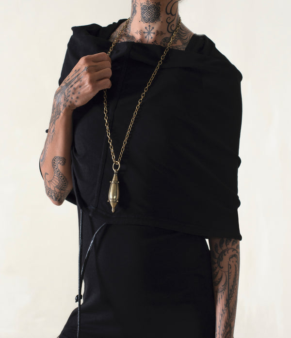 large lantern pendant / sterling silver chain