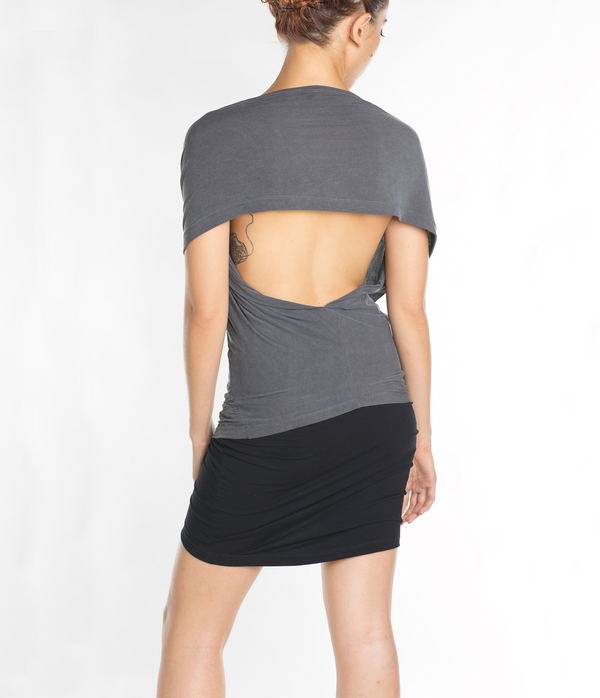 Wave Convertable Halter Top Grey