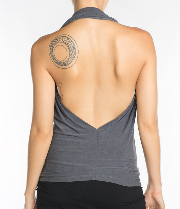 Wave Convertable Halter Top Grey