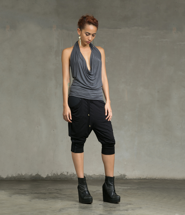 Wave Convertable Halter Top Grey