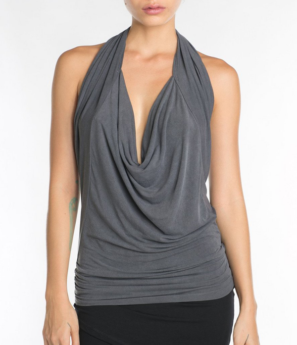 Wave Convertable Halter Top Grey