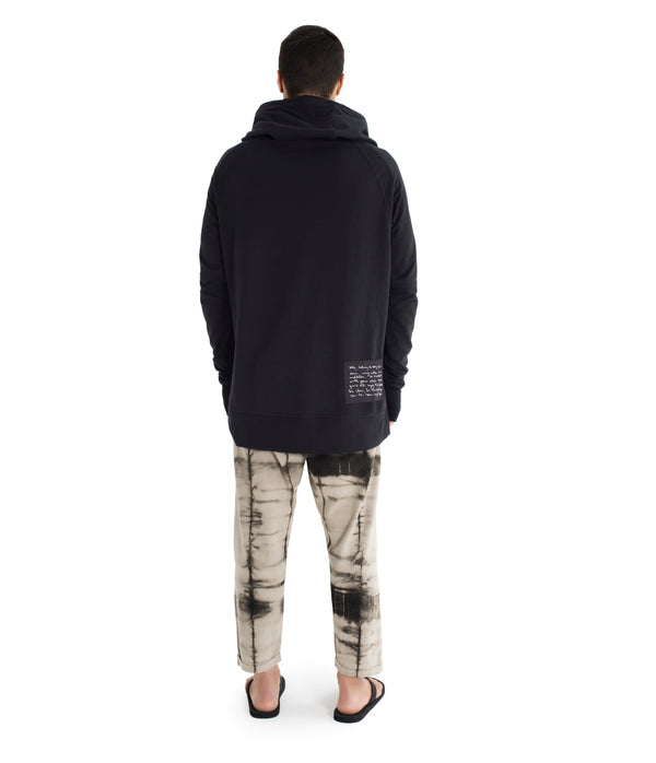 Drawstring hoodie sweatshirt crafted from medium weight cotton terry finished with ecovero* ribbing, lined hood.