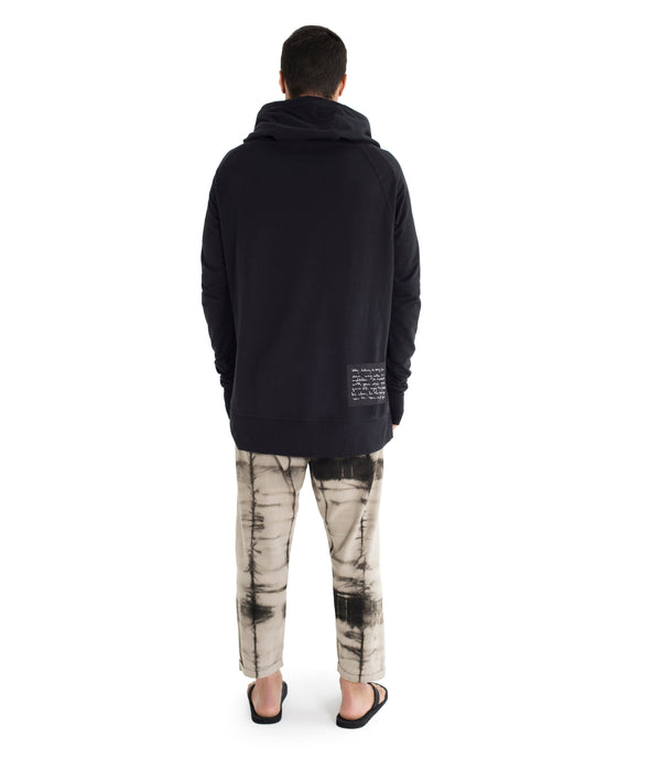 Drawstring hoodie sweatshirt crafted from medium weight cotton terry finished with ecovero* ribbing, lined hood.