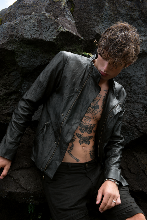 Heron leather jacket