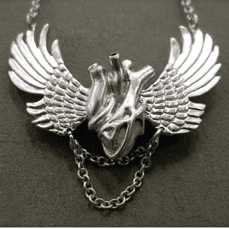 Sufi Heart Wing Silver